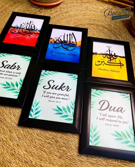 6 pcs combo black frame