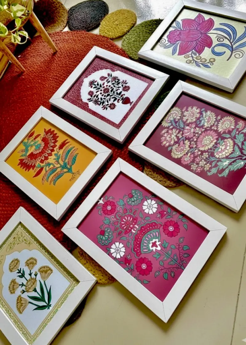 Gulbagicha Wall Frame Set – 6 Pcs