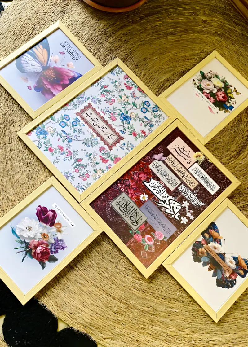 🦋 Crimson Floral Harmony Set 🦋