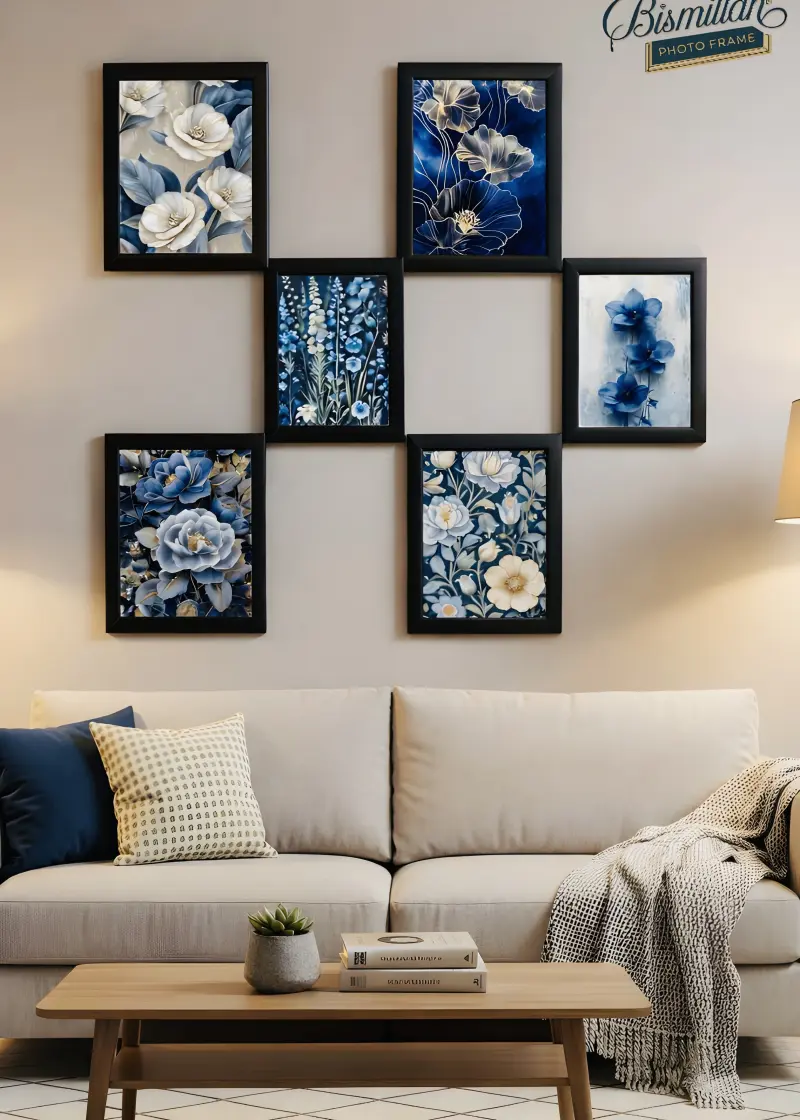 Minimal Wall Frame Set (6 Pcs) 💙🌸